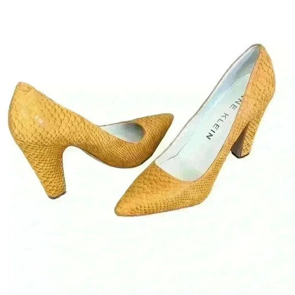 ANNE KLEIN Woman’s Hollyn  Snake Embossed Suede Pump Size 8.5​ - Picture 1 of 8